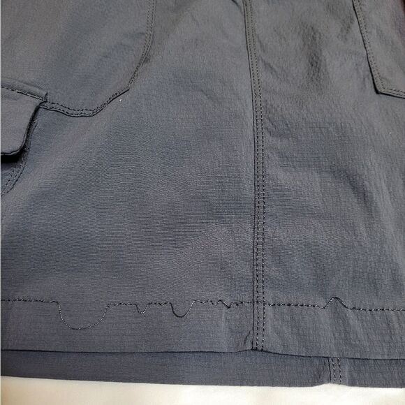 ATHLETA gray Trekkie cargo pocket athletic athleisure skort skirt 12 - Picture 4 of 9